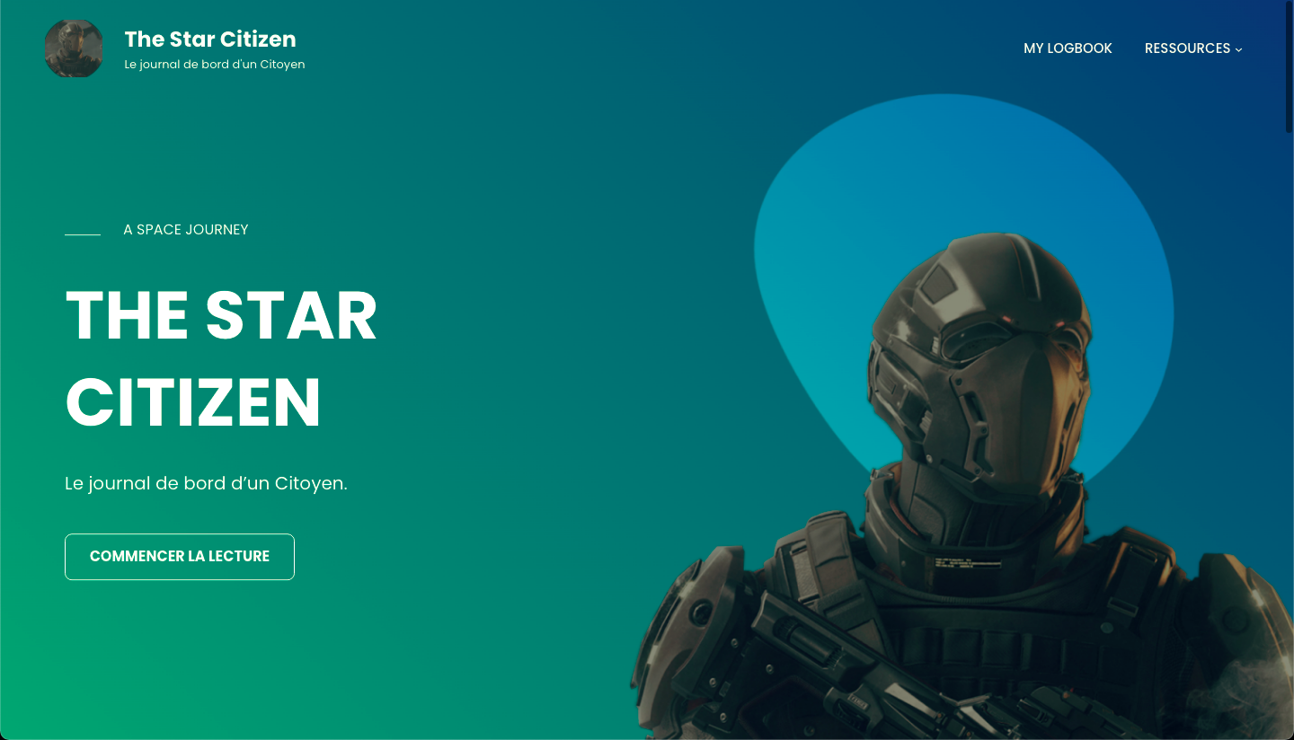 The preview of "The Star Citizen", a wordpress website.